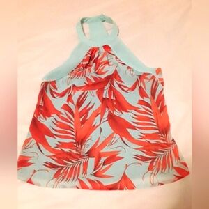 H&M FLORAL HALTER TOP